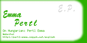 emma pertl business card